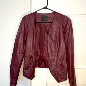Dynamite faux leather open front jacket